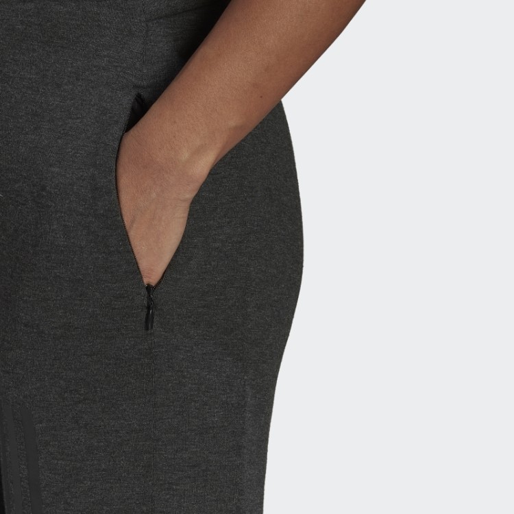 Calça Cintura Alta Missão Vitória Slim Fit Preto Melange Adidas