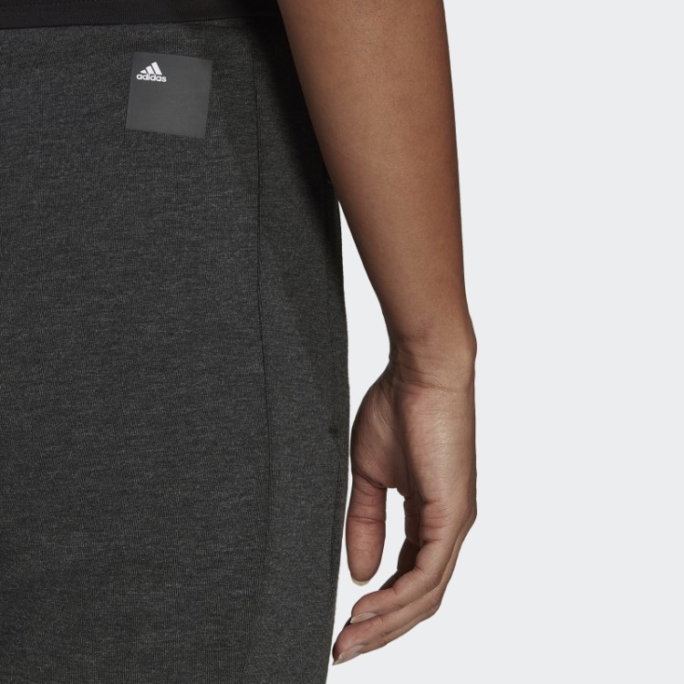 Calça Cintura Alta Missão Vitória Slim Fit Preto Melange Adidas