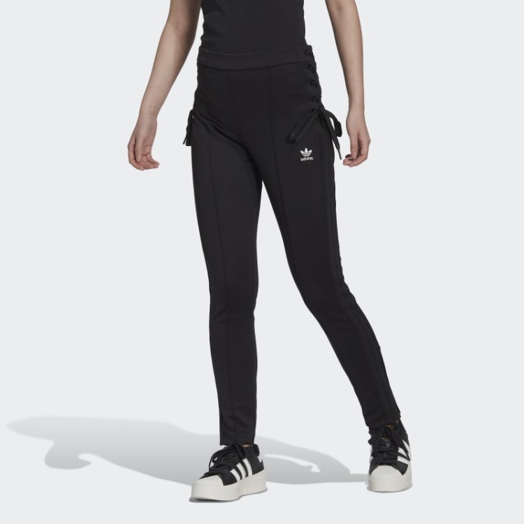 Calça Slim Com Renda Sempre Original Adidas Preta
