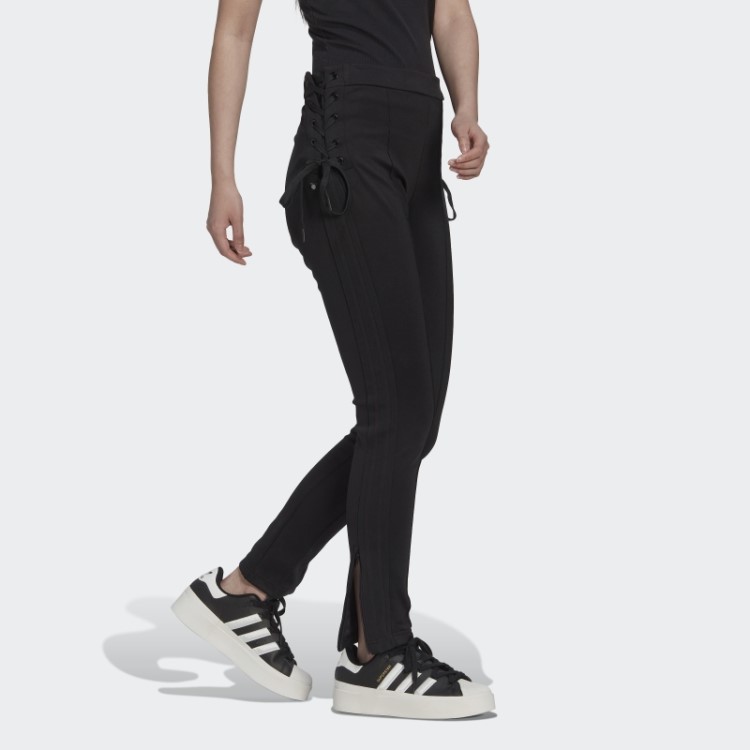 Calça Slim Com Renda Sempre Original Adidas Preta