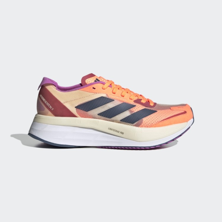 Adidas Adizero Boston 11 Tênis De Corrida Bege Orange