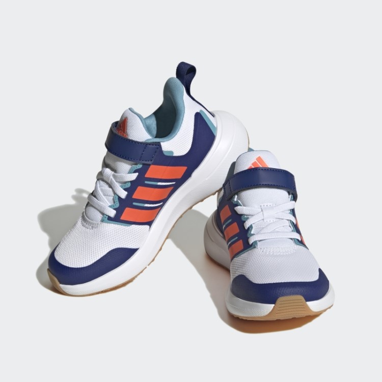 Tênis Adidas White Fortarun 2.0 Cloudfoam Com Renda Elástica