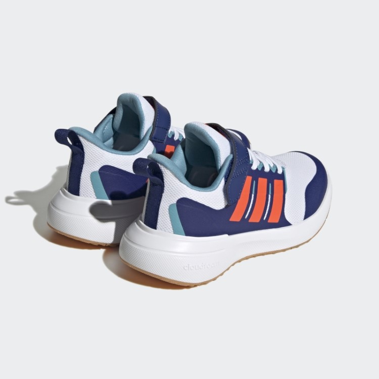 Tênis Adidas White Fortarun 2.0 Cloudfoam Com Renda Elástica
