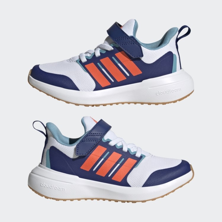 Tênis Adidas White Fortarun 2.0 Cloudfoam Com Renda Elástica