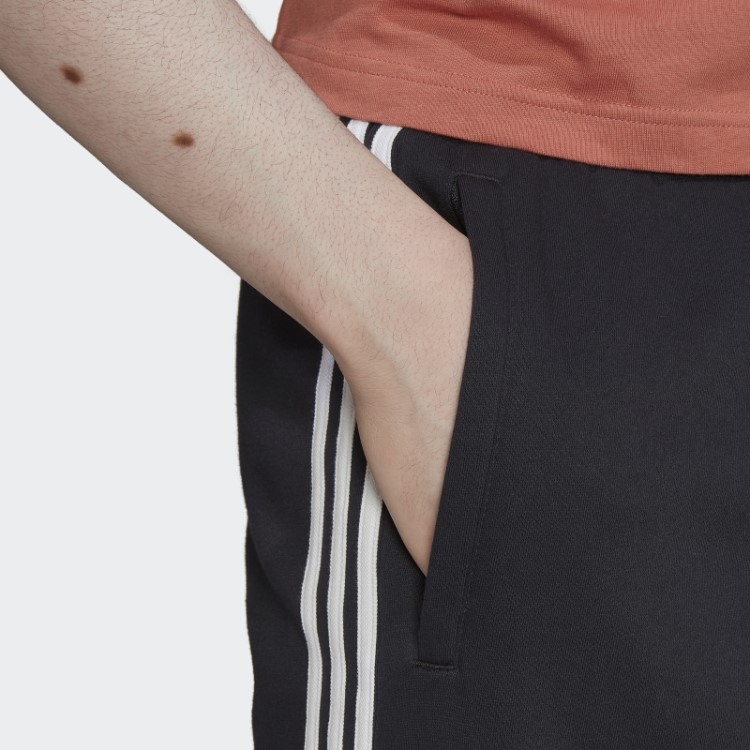 Calça Cargo Slim Preta Adicolor Com As 3 Listras Adidas