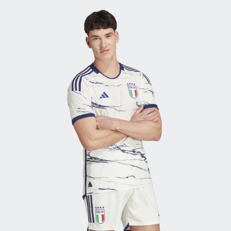 Itália 2023 Away Camisa Autêntica Adidas Branco