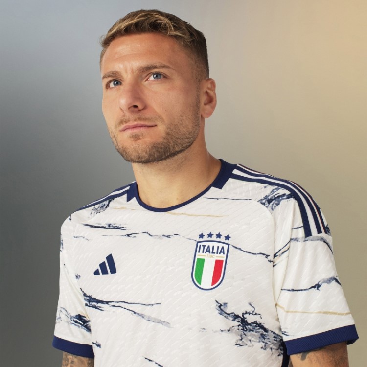 Itália 2023 Away Camisa Autêntica Adidas Branco