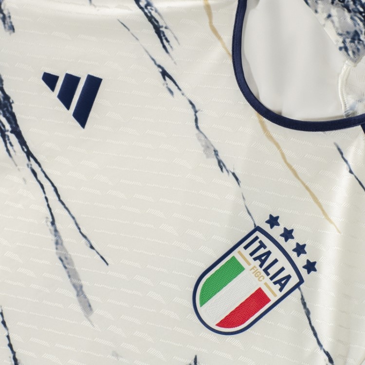 Itália 2023 Away Camisa Autêntica Adidas Branco