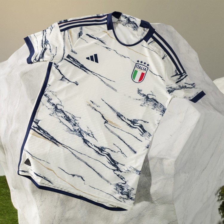 Itália 23 Away Camisa Autêntica Branca Adidas