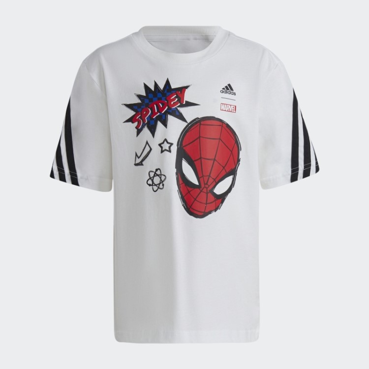 Camiseta Branca Adidas X Marvel Homem Aranha Moda