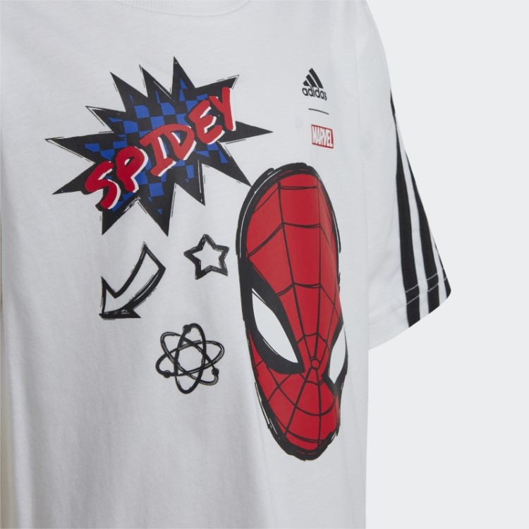 Camiseta Branca Adidas X Marvel Homem Aranha Moda