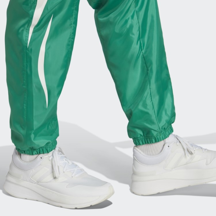 Calça Em Tecido Colorblock Verde Corte Adidas