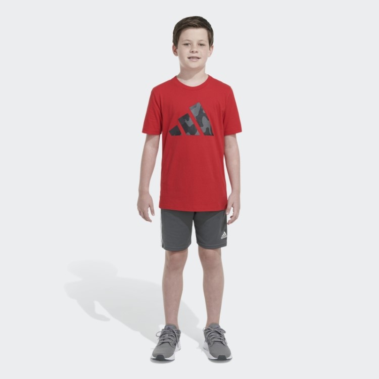 Camiseta Escarlate Adidas Ss Camo Logo