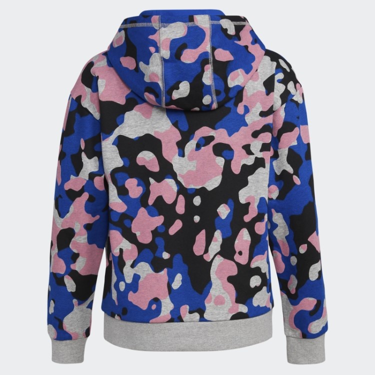 Pulôver Camo Allover Com Capuz Cinza Médio Adidas