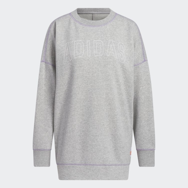 Adidas Sport Statement Boyfriend Moletom Cinza Médio