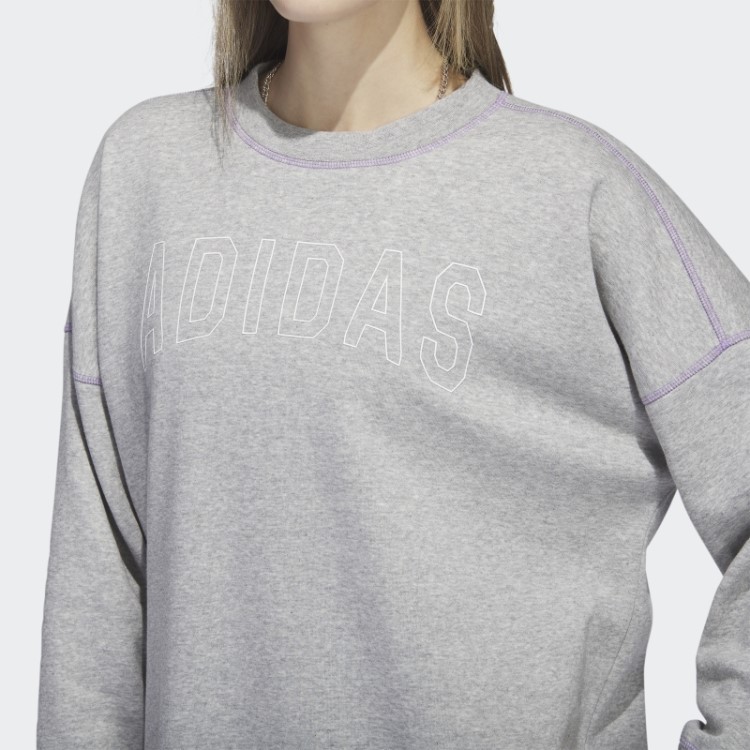 Adidas Sport Statement Boyfriend Moletom Cinza Médio