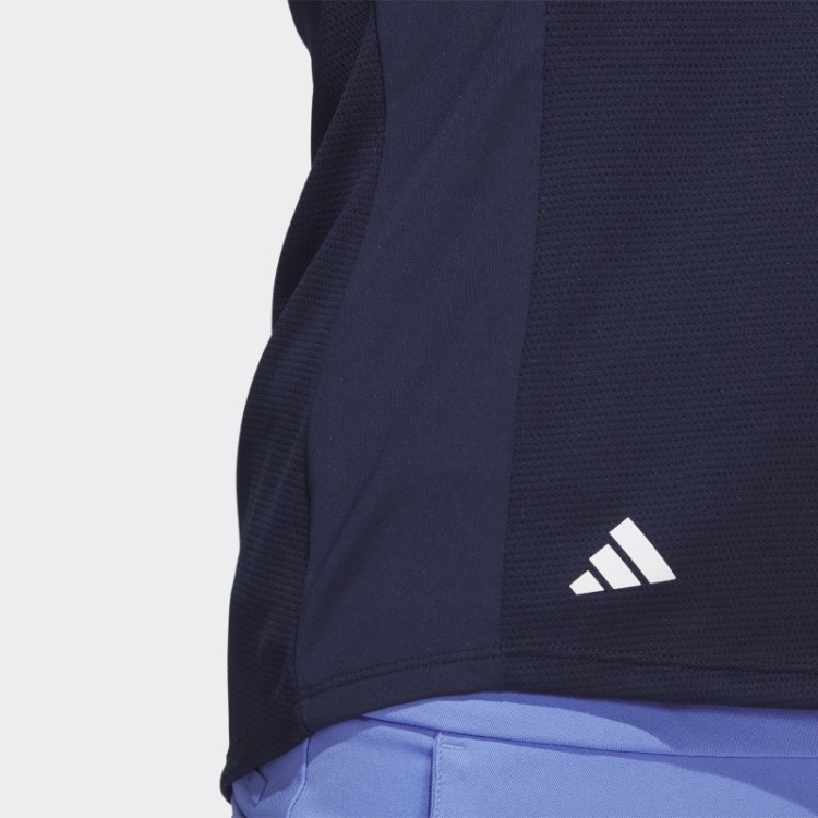 Adidas Camisa Polo Golf Sem Mangas Textura Azul Marinho