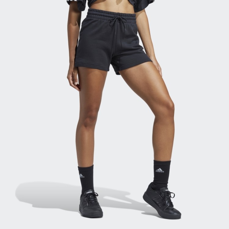 Adidas Essentials Shorts French Terry Linear Moda Branca