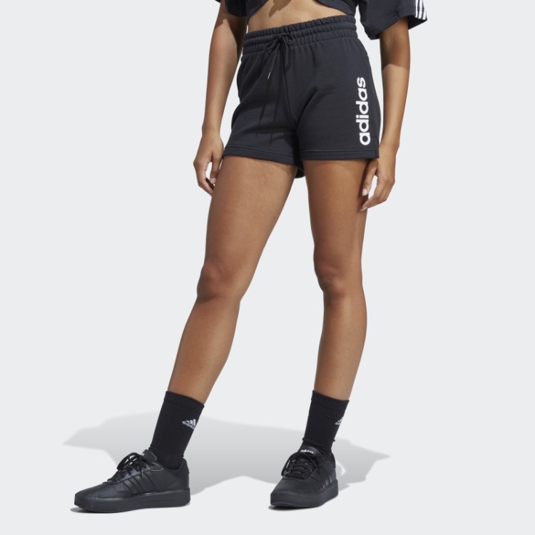 Adidas Essentials Shorts Linear French Terry Branco
