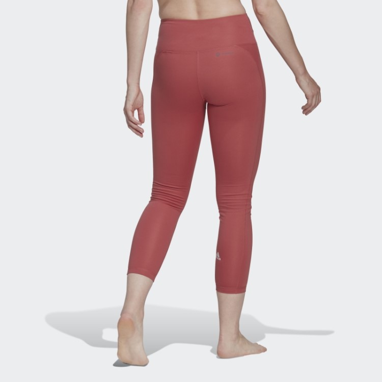 Leggings De Cintura Alta Adidas Red Yoga Essentials Estilosas