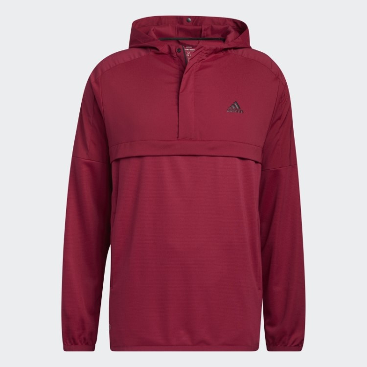 Pulôver Adidas Bordô Anorak Com Meio Zíper