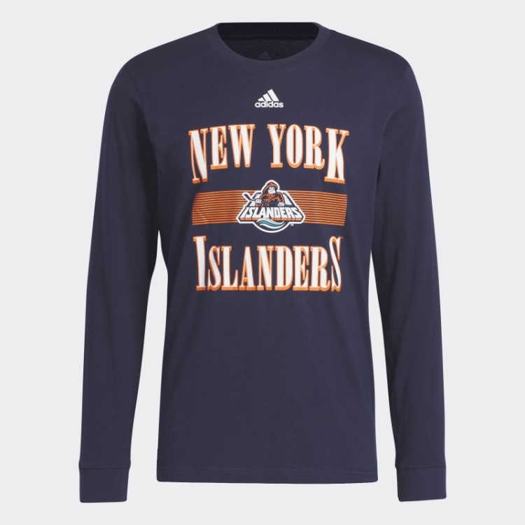 Camiseta Manga Longa Adidas Dark Navy Islanders Playmaker