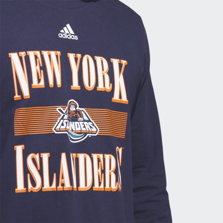Camiseta Manga Longa Adidas Dark Navy Islanders Playmaker