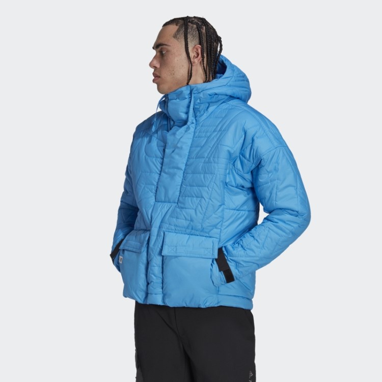 Adidas Terrex Free Hiker Feito Para Ser Refeito Anorak Acolchoado Azul