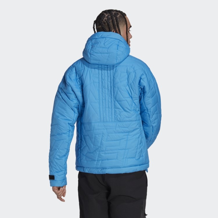 Adidas Terrex Free Hiker Feito Para Ser Refeito Anorak Acolchoado Azul