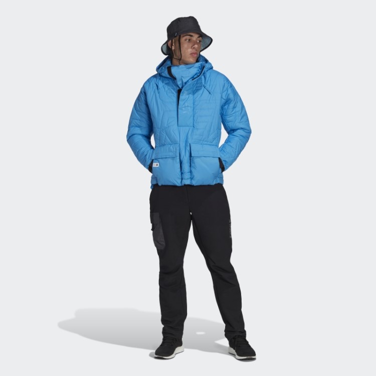 Adidas Terrex Free Hiker Feito Para Ser Refeito Anorak Acolchoado Azul