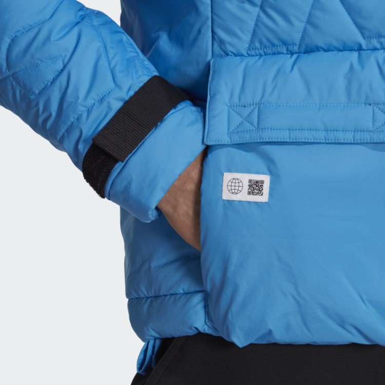 Adidas Terrex Free Hiker Feito Para Ser Refeito Anorak Acolchoado Azul