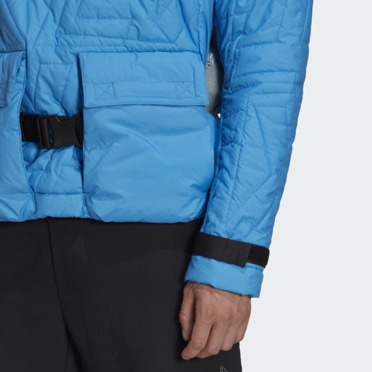 Adidas Terrex Free Hiker Feito Para Ser Refeito Anorak Acolchoado Azul