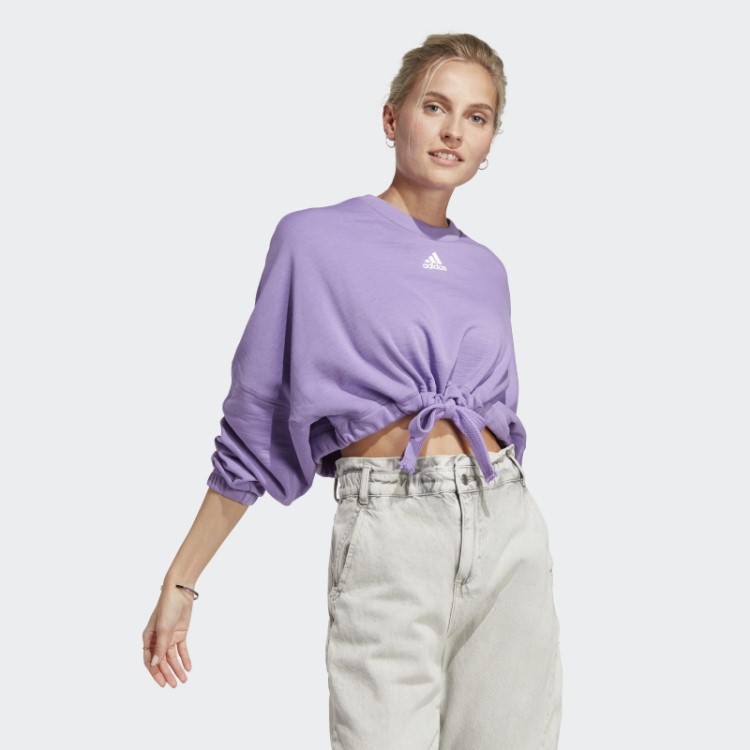 Moletom Versátil Adidas Violeta Dance Crop