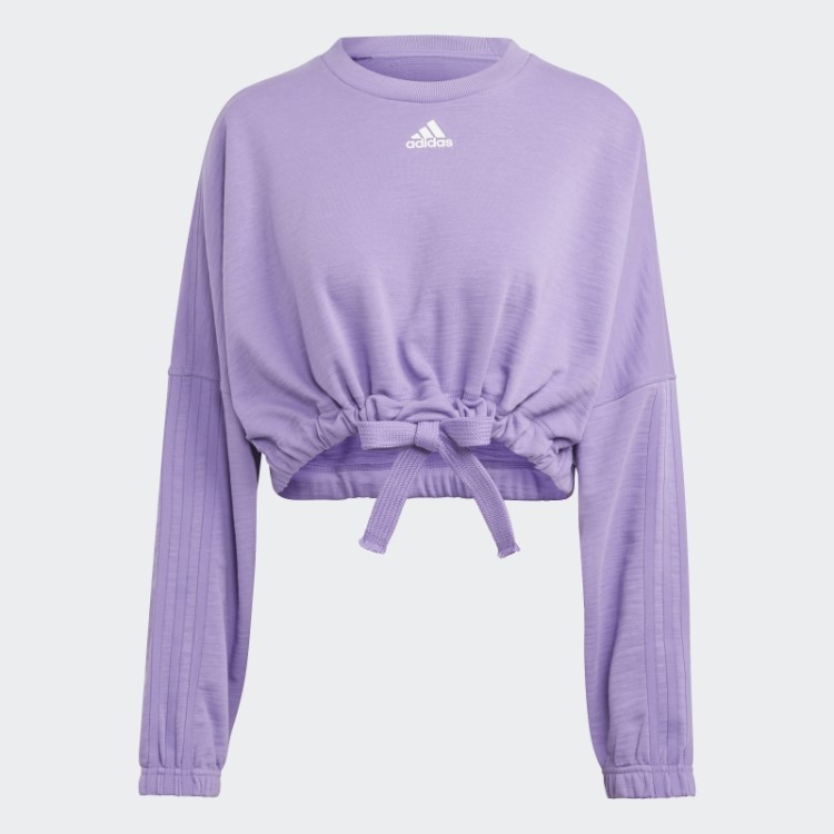 Moletom Versátil Adidas Violeta Dance Crop
