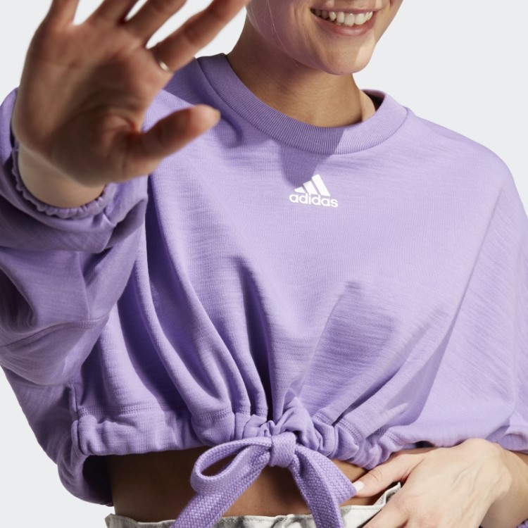 Moletom Versátil Adidas Violeta Dance Crop