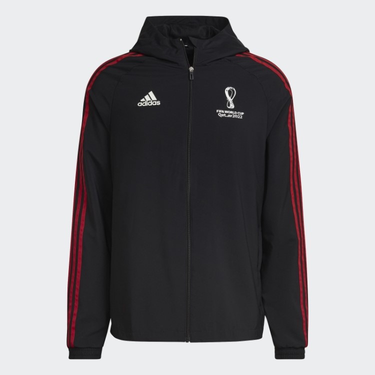 Jaqueta Tecido Com Emblema Oficial Da Copa Do Mundo Da Fifa 2022 Preta Adidas