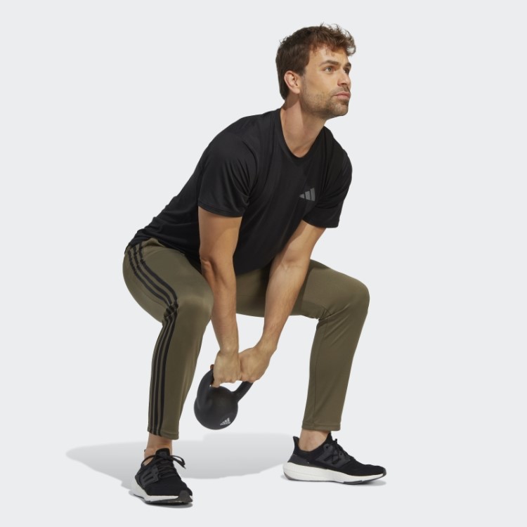 Calça Jogger De Treino Com As Três Listras Train Essentials Olive Adidas
