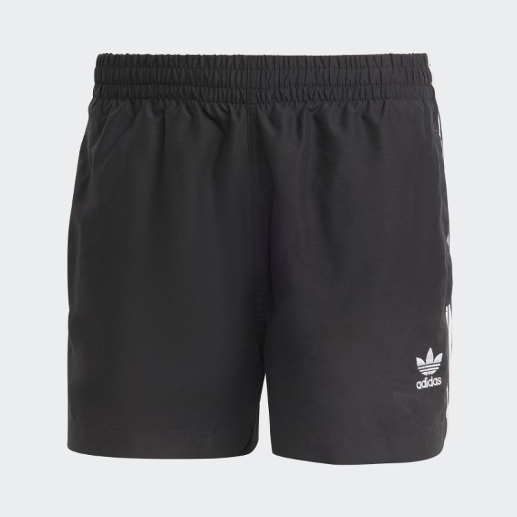 Adidas Originals Adicolor 3 Listras Calção De Banho Curto Preto