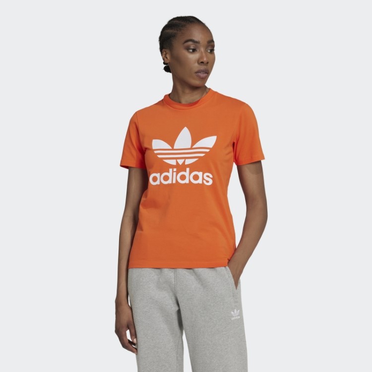 Camiseta Laranja Adidas Adicolor Classics Trefoil