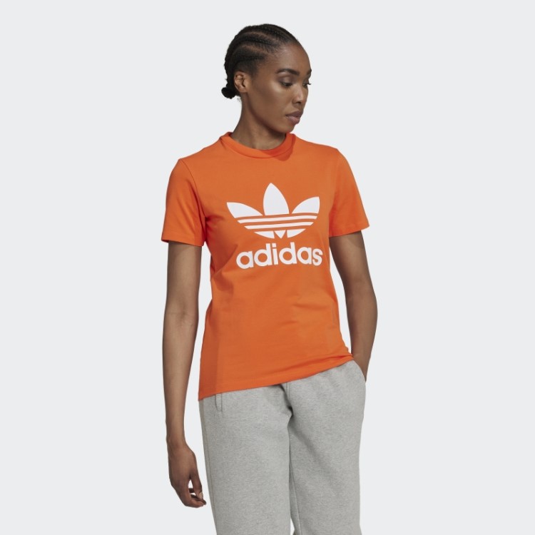 Camiseta Laranja Adidas Adicolor Classics Trefoil