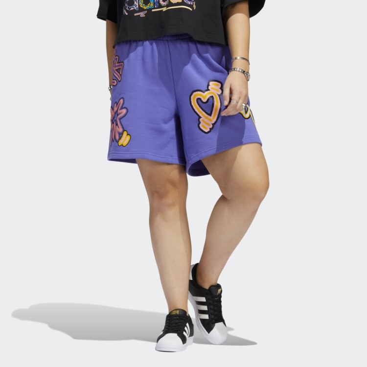 Amor Roxo Une Shorts Soltos (plus Size) Adidas