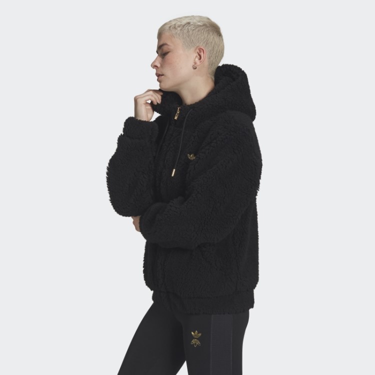 Jaqueta Preta Adidas Sherpa