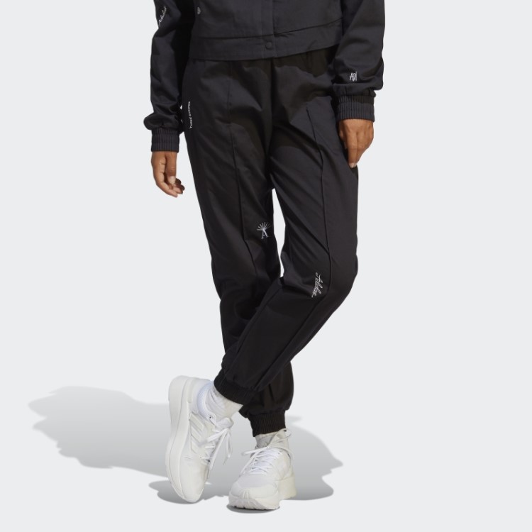 Calças Soltas Adidas Pretas Com Gráficos Inspirados Em Cristais De Cura