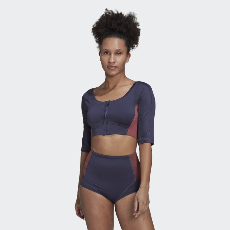 Top De Ioga Adidas Azul Marinho
