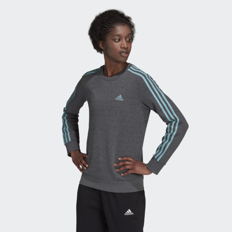 Essentials Moletom De Lã Com As Três Listras Adidas Cinza Escuro Urze