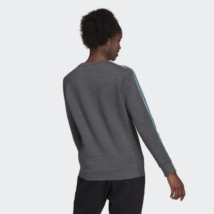 Essentials Moletom De Lã Com As Três Listras Adidas Cinza Escuro Urze