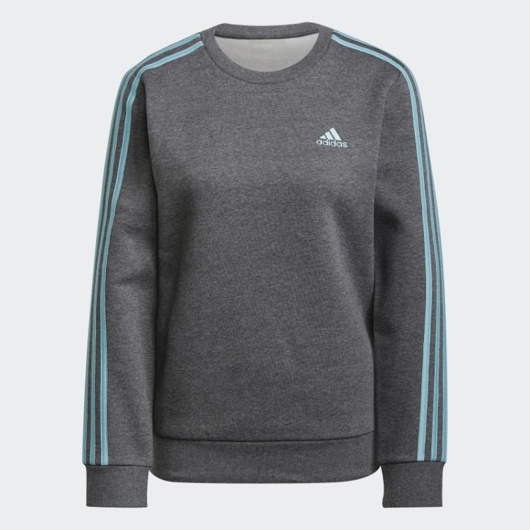 Essentials Moletom De Lã Com As Três Listras Adidas Cinza Escuro Urze