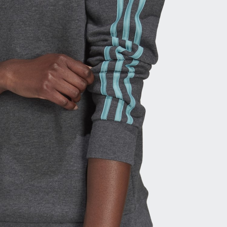Essentials Moletom De Lã Com As Três Listras Adidas Cinza Escuro Urze