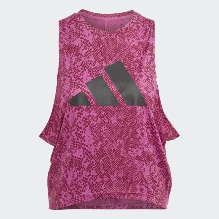 Camiseta Adidas Train Icons Allover Com Estampa Fúcsia