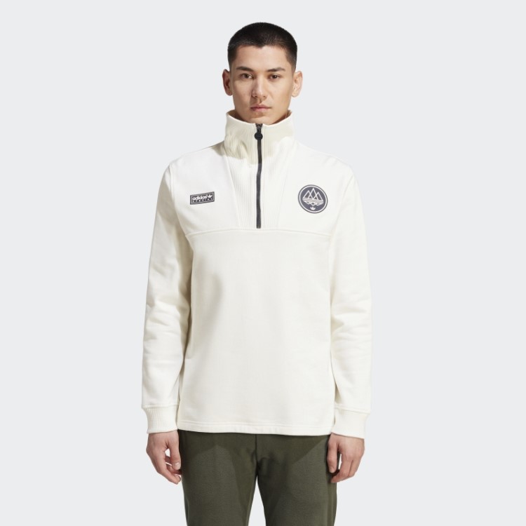 Bellshill Branco Meio Zíper Adidas